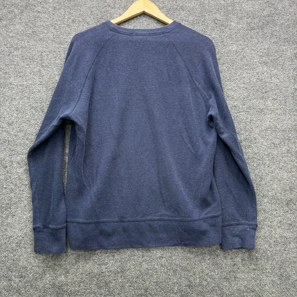 Banana Republic Sweatshirt Mens M Blue Long Sleeve Textured Fleece Pullover
